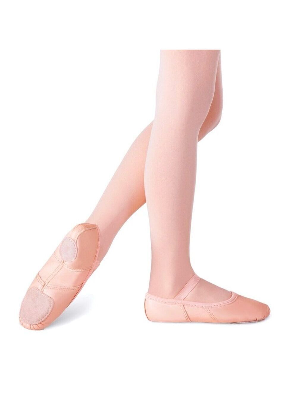 ** NEW Revolution Pink Leather Stertch Ballet Dance Shoes Size 11.5/12 (13A)